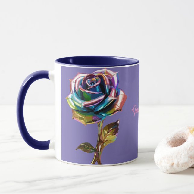 Taza Petales dorados (Con donut)