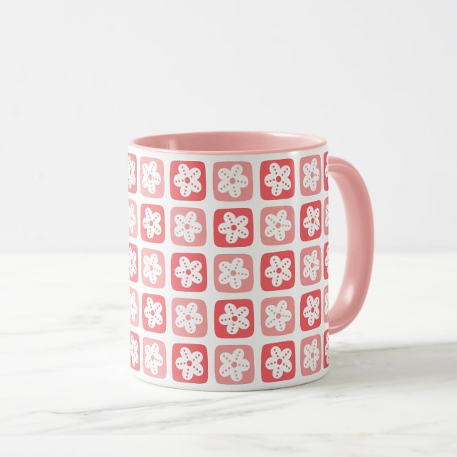 Taza Petales Dot Sweet Pink Red (Anverso derecho)