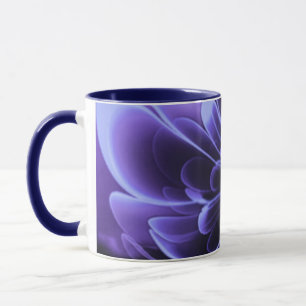 Taza Pétalos agachados de corola esterilizada azul