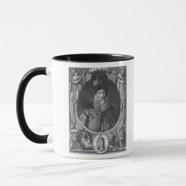 Taza Peter Juan Potemkin, grabado por R. White (Izquierda)