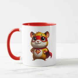 Taza Petit hamster super-héros avec sa cape.