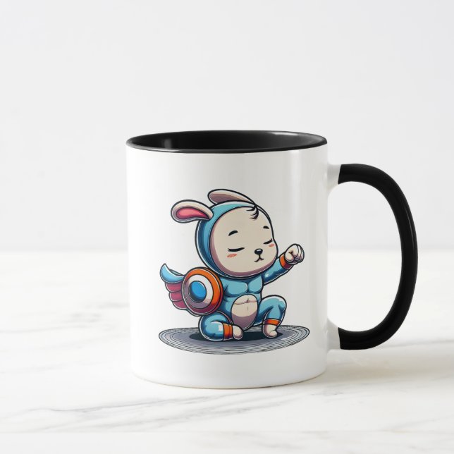 Taza Petit lapin héros en combinaison bleue. (Derecha)