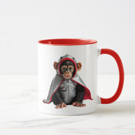 Taza Petit singe héros avec une cape.