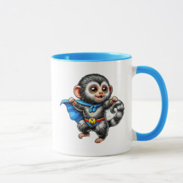 Taza Petit singe super-héros tout mignon.
