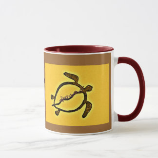 Taza Petroglifo de la tortuga de mar de Hawaii