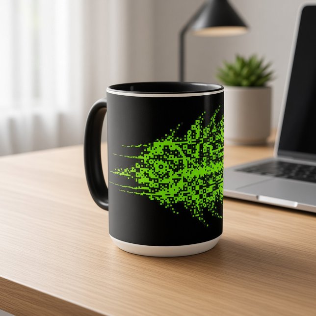 Taza Pez Código Pixel Glitch  (Subido por el creador)