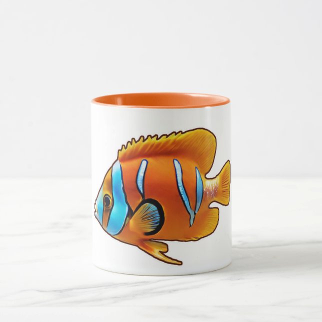 Taza Pez con franja naranja-amarillo (Centro)