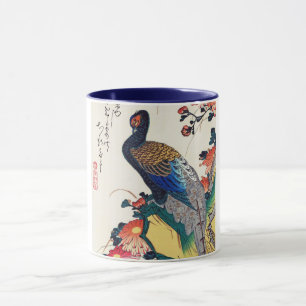 Taza Pheasant and chrysanthemum, Hiroshige, Ukiyo-e