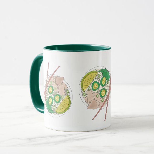 Taza PHO Comida Vietnamita Chopsticks de fideos de poll (Anverso izquierdo)