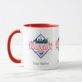 Taza Phoenix Arizona Estados Unidos Skyline Vintage Est