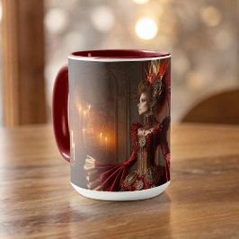 Taza Phoenix Fire Queen Steampunk Victorian Industrial