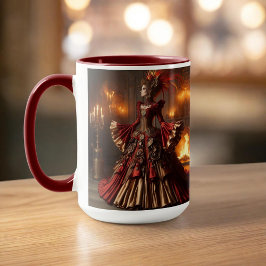 Taza Phoenix Fire Queen Steampunk Victorian Industrial