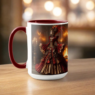 Taza Phoenix Fire Queen Steampunk Victorian Industrial