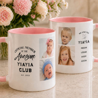Taza Photo Collage Awesome YIAYIA Mug