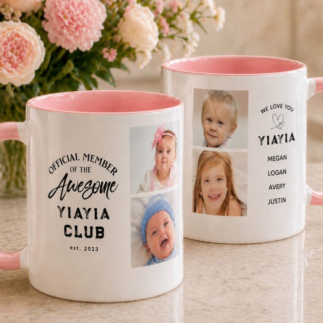 Taza Photo Collage Awesome YIAYIA Mug (Subido por el creador)