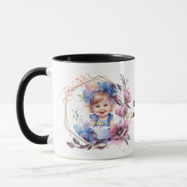 Taza Photo mug with flower frame