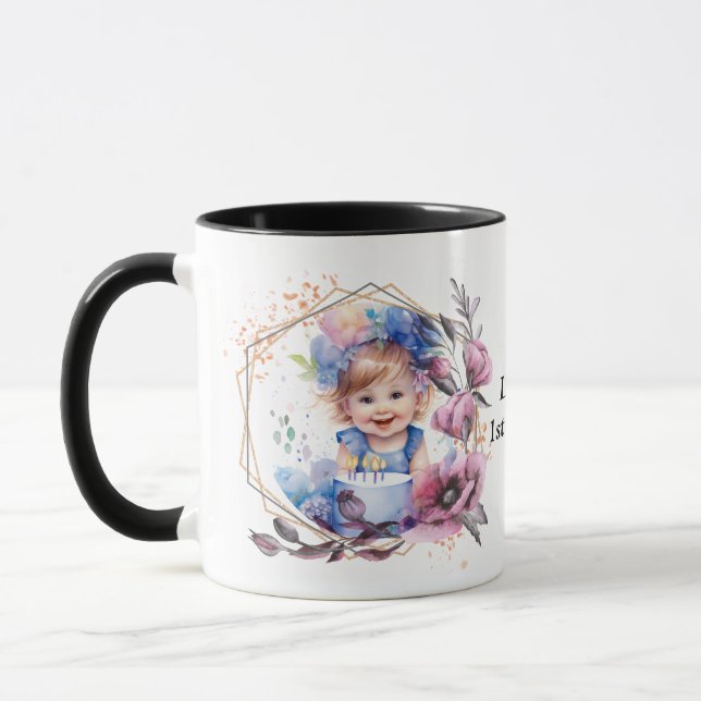 Taza Photo mug with flower frame (Izquierda)