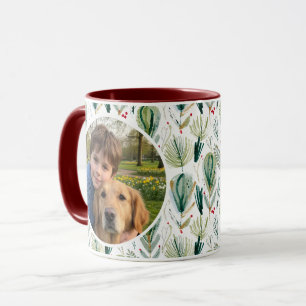 Taza Photo Scandinavian Christmas Foliage Sage Green