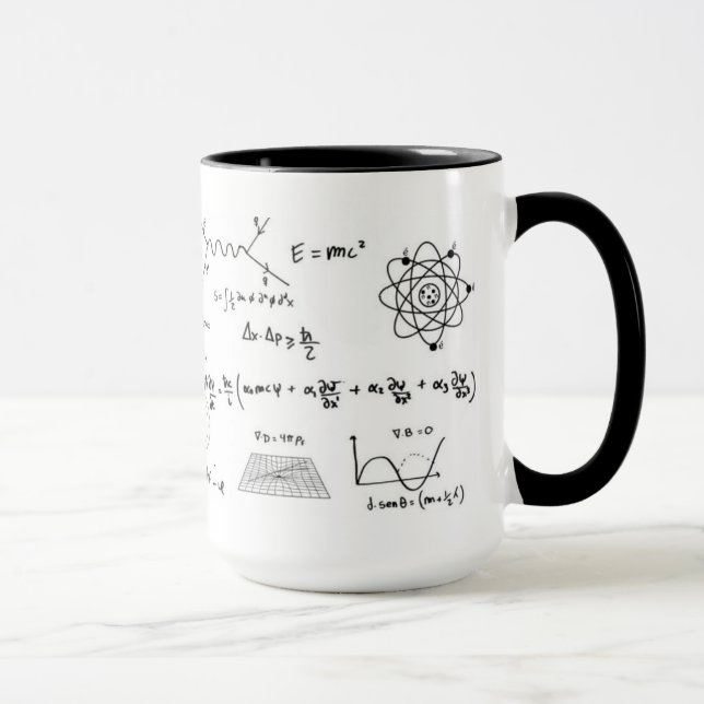Taza Physics formulas and diagrams Coffe Mug (Derecha)