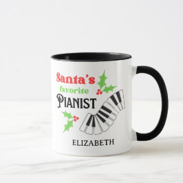 Taza Pianistas Navidades favoritos de Santa Claus