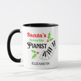 Taza Pianistas Navidades favoritos de Santa Claus