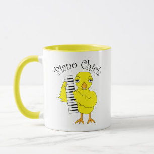 Taza Piano Chick Text