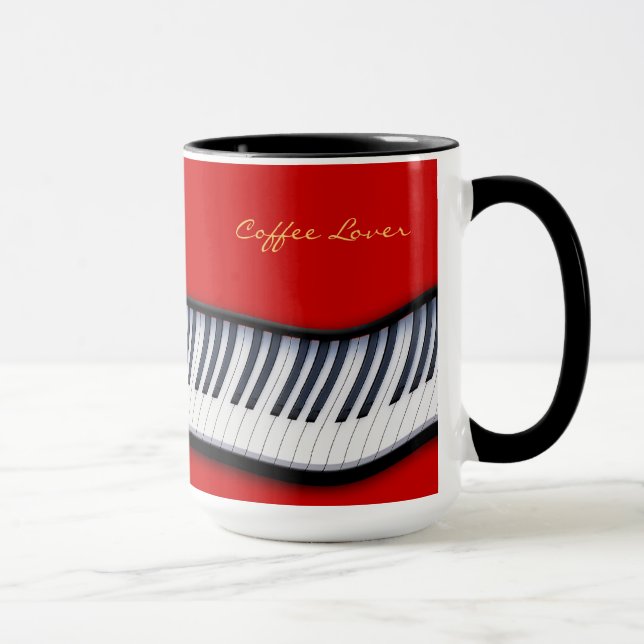 Taza PIANO KEYS Music-Lover Gift Beber Mug (Derecha)