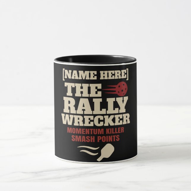 Taza Pickleball Custom Name The Rally Wrecker (Centro)
