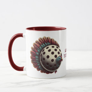 Taza Pickleball Día de Acción de Gracias Pavo Paddlebal