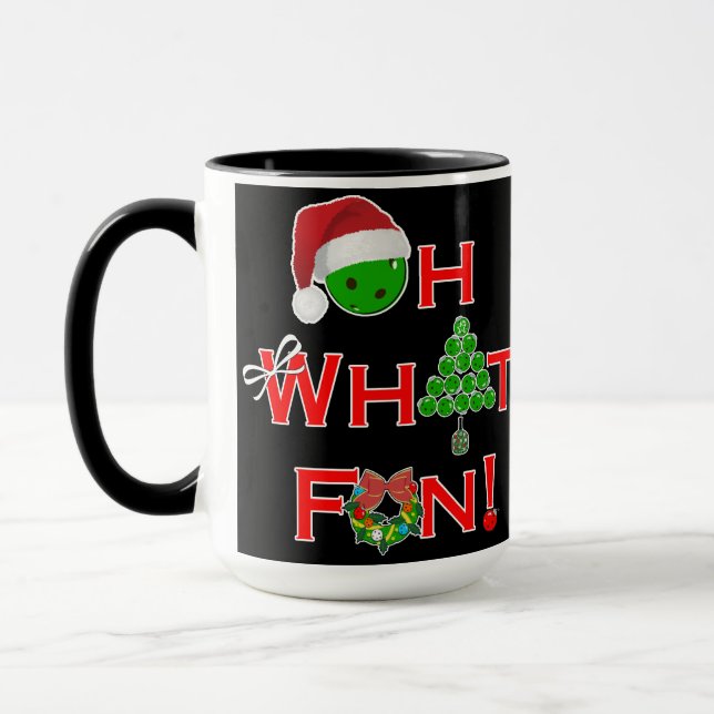 Taza Pickleball Navidad Que Diversión (Izquierda)