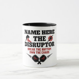 Taza Pickleball Nombre Personalizado El Disruptor