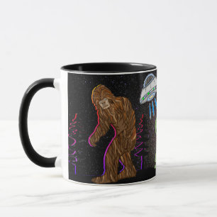 Taza Pie grande crippídica, Chupacabra, Alien, UFO Mug