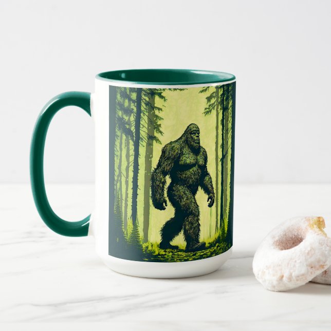 Taza Pie Grande Para Un Paseo Por El Bosque (Con donut)