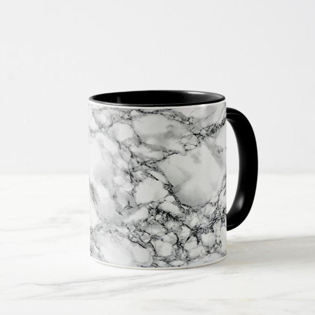 Taza Piedra de mármol blanco de moda (Anverso derecho)