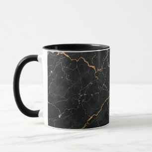 Taza Piedra negra con venas de oro y plata