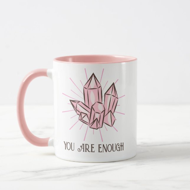 Taza Piedras de cristal rosado (Izquierda)