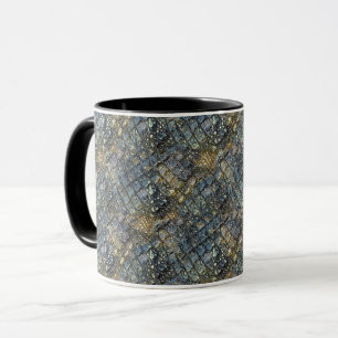 Taza Piel de cocodrilo imitación. Estampado animal.