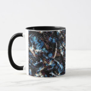 Taza Piel de cuero de pitón lagarto reptil serpiente si