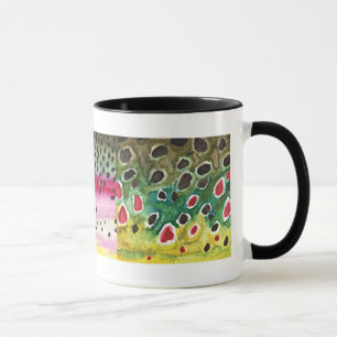 Taza Piel de trucha: Brook, Rainbow, Brown - Pesca de m