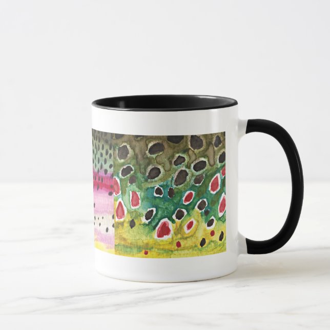 Taza Piel de trucha: Brook, Rainbow, Brown - Pesca de m (Derecha)