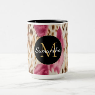 Taza Piel de vaca blanco Oro Oro Oro Oropeado Occidenta