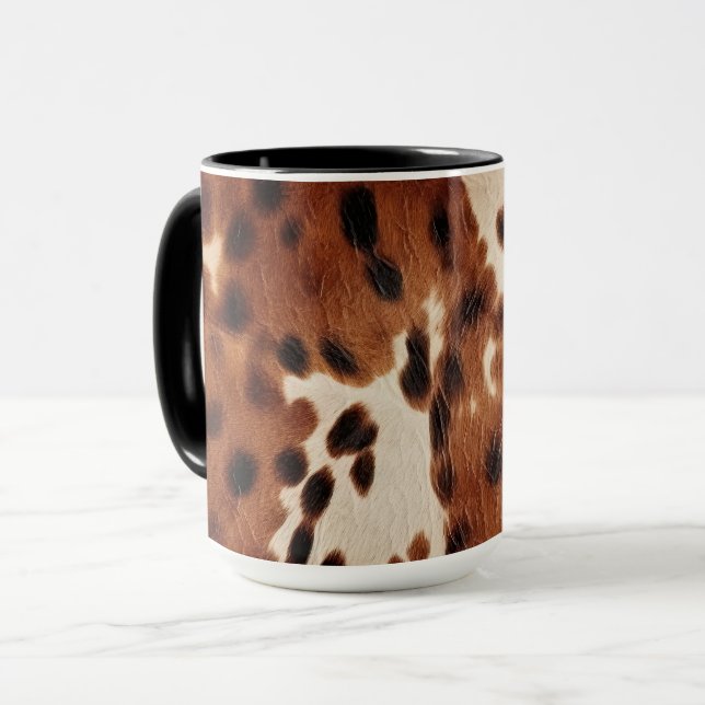 Taza Piel de vaca de Cowboy Black de Brown Occidental (Anverso izquierdo)