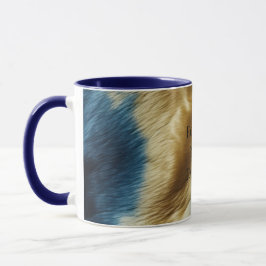 Taza Piel de vaca de oro azul
