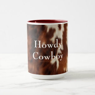 Taza Piel de vaca del Suroeste de Cream Brown