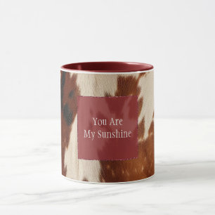 Taza Piel de vaca negro marrón blanco occidental