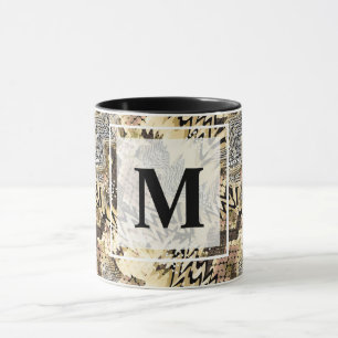 Taza piel, leopardo, serpiente
