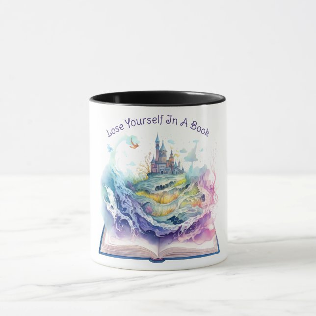 Taza Pierde a ti mismo en un libro (Centro)