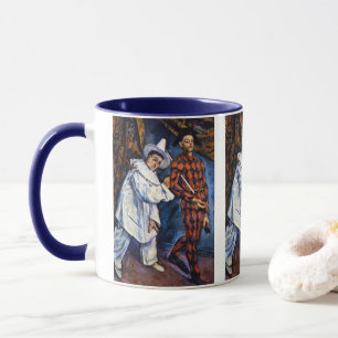 Taza Pierrot y Arlequín, Mardi Gras de Paul Cézanne