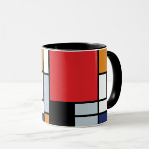 Taza Piet Mondrian - Composición con el plano rojo gran