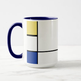Taza Piet Mondrian - Resumen geométrico de la composici